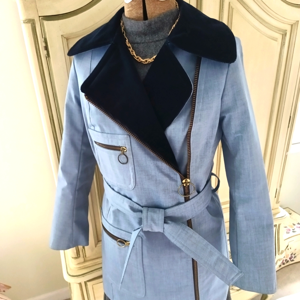 Rare Rare 1970s French Designer Micmac St Tropez All Weather Jacket Euc